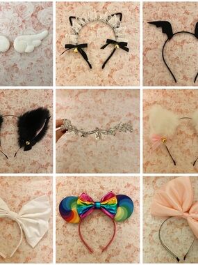 1 set of Hair Clips. 1 Tiara & 7 Headbands.